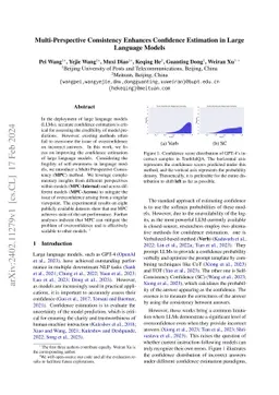 Multi-Perspective Consistency Enhances Confidence Estimation in Large
  Language Models