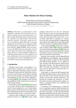 Dense Matchers for Dense Tracking