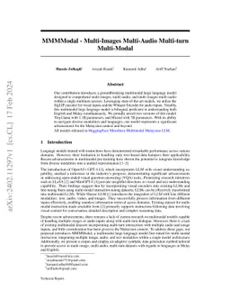 MMMModal -- Multi-Images Multi-Audio Multi-turn Multi-Modal