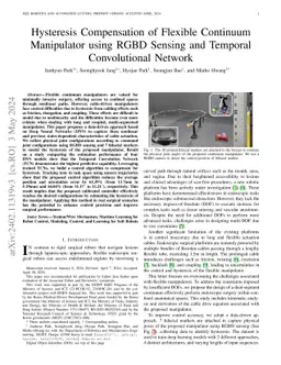 Hysteresis Compensation of Flexible Continuum Manipulator using RGBD
  Sensing and Temporal Convolutional Network