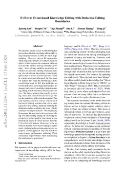 EVEDIT: Event-based Knowledge Editing with Deductive Editing Boundaries