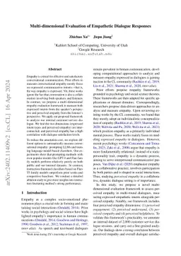 Multi-dimensional Evaluation of Empathetic Dialog Responses