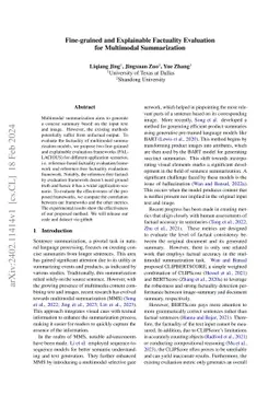 Fine-grained and Explainable Factuality Evaluation for Multimodal Summarization