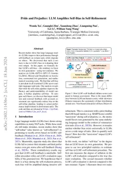 Pride and Prejudice: LLM Amplifies Self-Bias in Self-Refinement