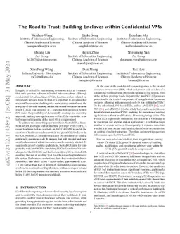 The Road to Trust: Building Enclaves within Confidential VMs