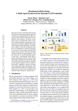 Benchmark Self-Evolving: A Multi-Agent Framework for Dynamic LLM
  Evaluation