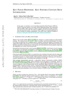Key Patch Proposer: Key Patches Contain Rich Information