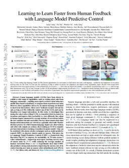 Learning to Learn Faster from Human Feedback with Language Model
  Predictive Control