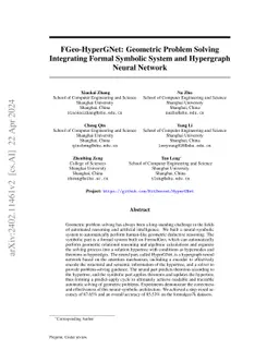 FGeo-HyperGNet: Geometric Problem Solving Integrating FormalGeo Symbolic System and Hypergraph Neural Network