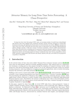 Attractor Memory for Long-Term Time Series Forecasting: A Chaos
  Perspective