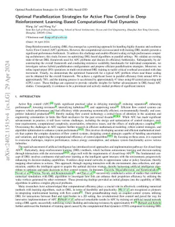 Optimal Parallelization Strategies for Active Flow Control in Deep
  Reinforcement Learning-Based Computational Fluid Dynamics