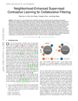 Neighborhood-Enhanced Supervised Contrastive Learning for Collaborative
  Filtering