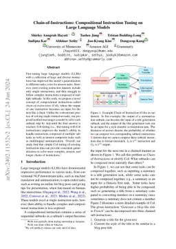 Chain-of-Instructions: Compositional Instruction Tuning on Large Language Models