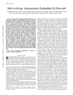 Self-evolving Autoencoder Embedded Q-Network
