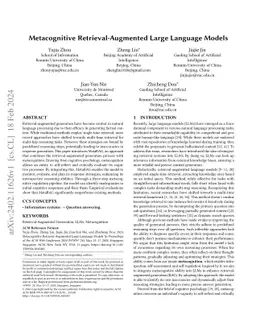 Metacognitive Retrieval-Augmented Large Language Models