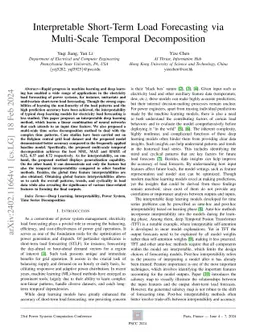 Interpretable Short-Term Load Forecasting via Multi-Scale Temporal
  Decomposition