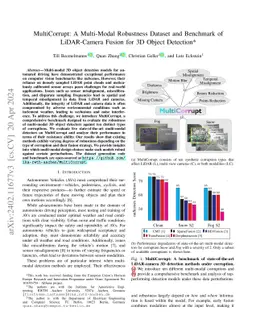 MultiCorrupt: A Multi-Modal Robustness Dataset and Benchmark of
  LiDAR-Camera Fusion for 3D Object Detection