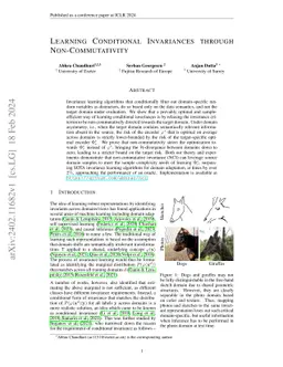 Learning Conditional Invariances through Non-Commutativity