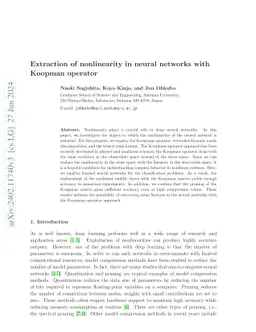 Extraction of nonlinearity in neural networks with Koopman operator