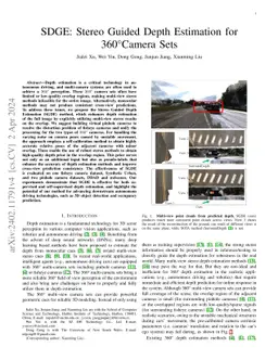 SDGE: Stereo Guided Depth Estimation for 360$^\circ$ Camera Sets