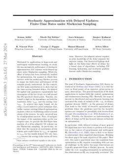 Stochastic Approximation with Delayed Updates: Finite-Time Rates under
  Markovian Sampling