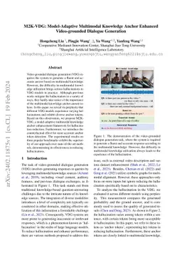 M2K-VDG: Model-Adaptive Multimodal Knowledge Anchor Enhanced
  Video-grounded Dialogue Generation