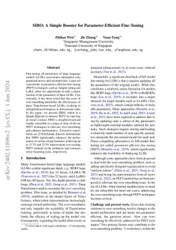 SIBO: A Simple Booster for Parameter-Efficient Fine-Tuning