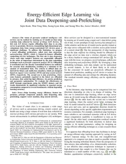 Energy-Efficient Edge Learning via Joint Data Deepening-and-Prefetching