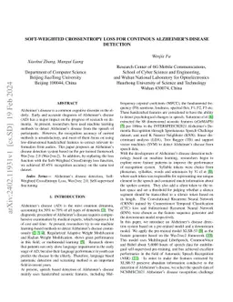 Soft-Weighted CrossEntropy Loss for Continous Alzheimer's Disease
  Detection