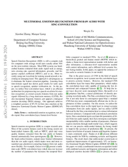 Multimodal Emotion Recognition from Raw Audio with Sinc-convolution