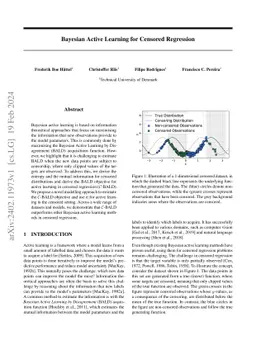 Bayesian Active Learning for Censored Regression