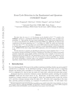 Even-Cycle Detection in the Randomized and Quantum CONGEST Model