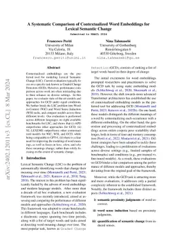A Systematic Comparison of Contextualized Word Embeddings for Lexical
  Semantic Change