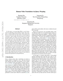 Zero-Shot Video Translation via Token Warping