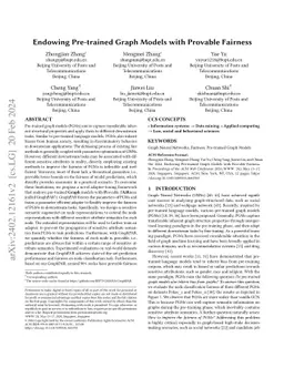 Endowing Pre-trained Graph Models with Provable Fairness