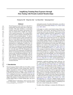 Amplifying Training Data Exposure through Fine-Tuning with
  Pseudo-Labeled Memberships