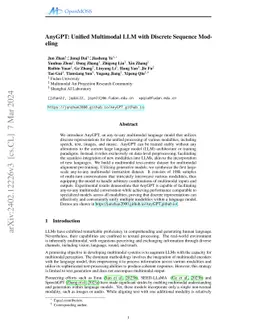 AnyGPT: Unified Multimodal LLM with Discrete Sequence Modeling