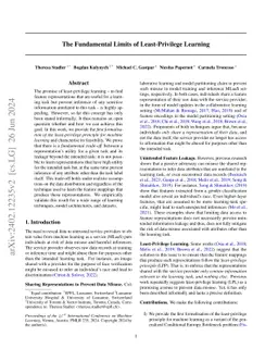 The Fundamental Limits of Least-Privilege Learning