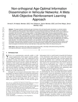 Non-orthogonal Age-Optimal Information Dissemination in Vehicular
  Networks: A Meta Multi-Objective Reinforcement Learning Approach