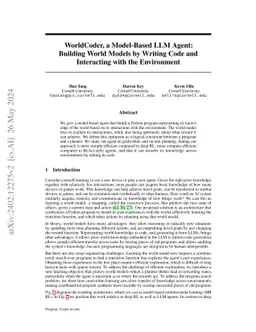 WorldCoder, a Model-Based LLM Agent: Building World Models by Writing
  Code and Interacting with the Environment