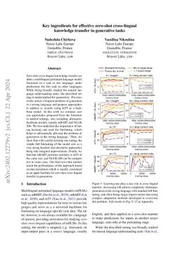 Key ingredients for effective zero-shot cross-lingual knowledge transfer
  in generative tasks