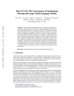 DriveVLM: The Convergence of Autonomous Driving and Large
  Vision-Language Models