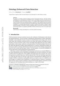 Ontology Enhanced Claim Detection
