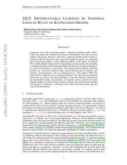 TILP: Differentiable Learning of Temporal Logical Rules on Knowledge Graphs
