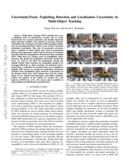 UncertaintyTrack: Exploiting Detection and Localization Uncertainty in
  Multi-Object Tracking