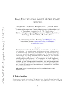 Image Super-resolution Inspired Electron Density Prediction
