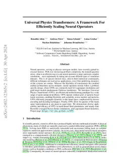 Universal Physics Transformers: A Framework For Efficiently Scaling Neural Operators