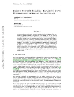 Beyond Uniform Scaling: Exploring Depth Heterogeneity in Neural
  Architectures