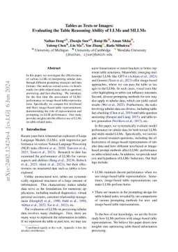 Tables as Texts or Images: Evaluating the Table Reasoning Ability of
  LLMs and MLLMs