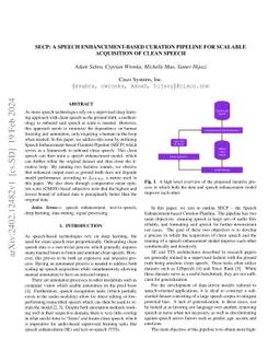 SECP: A Speech Enhancement-Based Curation Pipeline For Scalable
  Acquisition Of Clean Speech